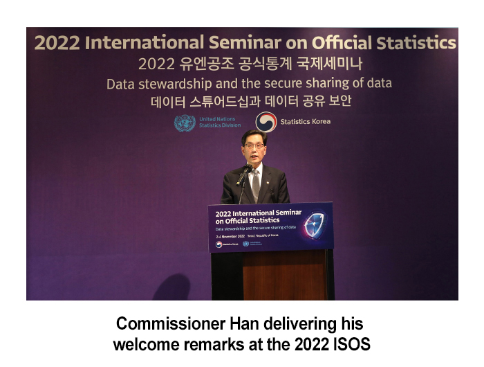 Commissioner Han delivering his welcome remarks at the 2022 ISOS